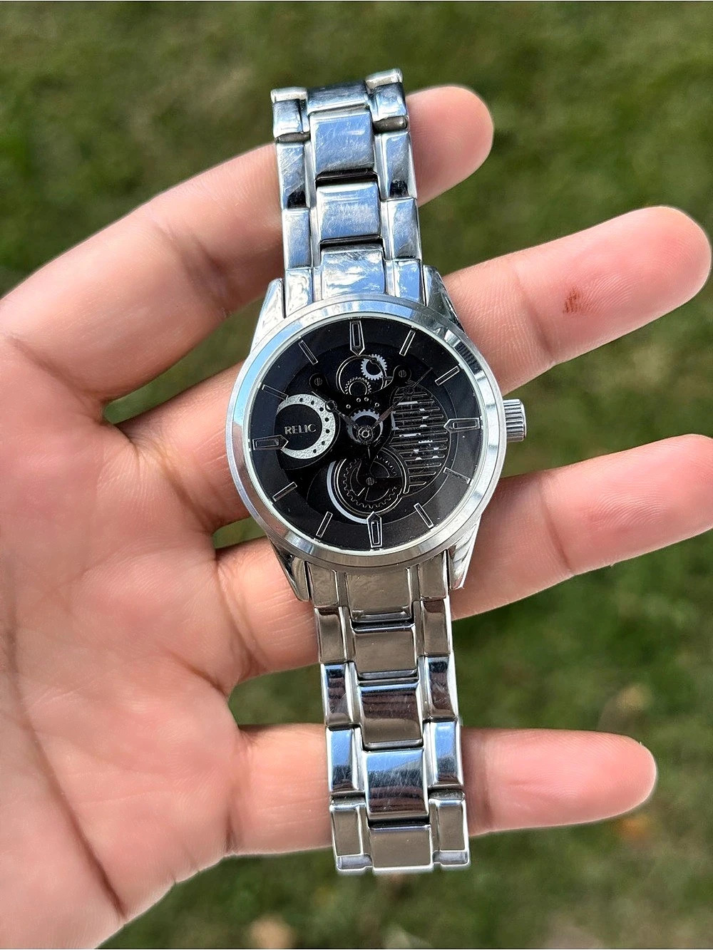 Relic men’s watch silver